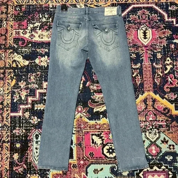 NEW True Religion Ricky Flap Men's 36x32 Relaxed Straight Ricky Jeans - Picture 2 of 6